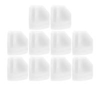 GRIRIW Cube Organizer Fittings 10pcs White Plastic Cube Corner Bracket with 4mm Slot Right Angle for Mesh Panels and Closet Storage Room Organization