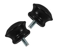 GRIRIW Curtain Rods Extendable Black Holdbacks Pole Ends Drapery Hardware Unique Decorative Rod End Caps for Home