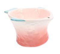 GRIRIW Cute Pink Fish Shaped Cat Food Dish Shallow Pet Feeder for Treats Easy to Clean Bowl for Cats and Dogs Decorative Household Pet Feeder