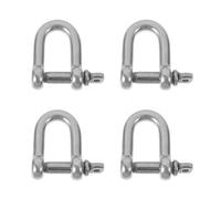 GRIRIW D Shackles Heavy Duty 4pcs Stainless Steel with Strength and Towing Capacity Sturdy Silver Finish Off-road Shackles for Winch Accessories for Vehicle Towing
