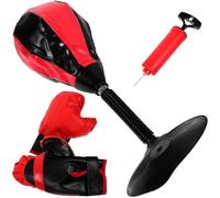 GRIRIW Desktop Boxing Kit with Gloves and Manual Inflator Exercise with Heavy-duty Spring and Strong Suction Cup Indoor Outdoor Stress Relief and Fitness Gift for Boys Random Color