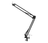 GRIRIW Desktop Webcam Holder Metal Webcam Stand Unique Appearance with Dual Suspension Springs Flexible Ball Rotating Handle for Stages and Stores Black