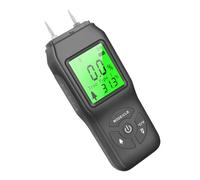 GRIRIW Digital Moisture Meter with LCD Display for Drywall and Carpets, Portable Abs Moisture Detector for Building Construction and Agriculture Industries, Ergonomic Size, Black