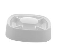 GRIRIW Divided Pet Feeding Bowl for Cats Small Dogs Slow Feeder Dish Easy to Clean Pet Bowl Multi-functional Design for Healthy Eating Grey Color