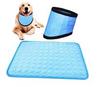 GRIRIW Dog Cooling Bandana Ice Silk Mat for Small to Medium Dogs Breathable Summer Neck Wrap and Cooling Blanket for Pets for Indoor and Outdoor Activities
