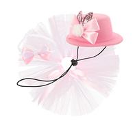 GRIRIW Dog Easter Costume with Bow Tie Hat and Tutu Dress Pet Outfit for Parties Festivals and Special Occasions Comfortable and Breathable Dog Clothing