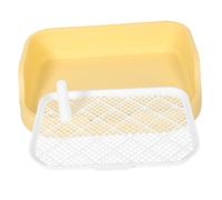 GRIRIW Dog Indoor Potty Training Tray for Small Dogs Removable Fence Easy Waste Disposal and Hygiene Training for Pets Portable Pee Pad Holder with Stable Design