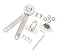 GRIRIW Door Stay Hinge Includes Installation Tools for Bookcases and Closets Adjustable Angles Stay Support Zinc Alloy with Easy to Open and Close Feature, Silent Operation