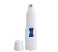 GRIRIW Electric Pet Nail Trimmer Grinder with Ergonomic Curved Abs Design Quiet Low Noise Motor Battery Powered Paw Nail Clipper for Dogs Puppies Cats Safe and Efficient Grooming Tool