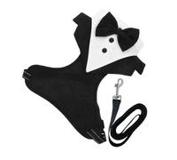 GRIRIW Elegant Outfit Tuxedo Vest Harness Bow Tie Collar Pet Wedding Dress Vest Dog Formal Suit