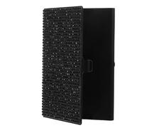 GRIRIW Elegant Rhinestone Business Card Holder Case to Store Multiple Cards and Protect Ids Aluminium Alloy Metal Material with Large Capacity for Men and Women for Occasions