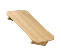 GRIRIW Ergonomic Under Desk Wooden Footstool Tilted Platform Step Ladder for Home Office Comfortable Posture Support Natural Wood Texture Foot Rest