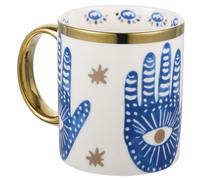 GRIRIW Evil Eye Cup Mug Turkish Style Ceramic Water Cup Tea Brewing Mug European