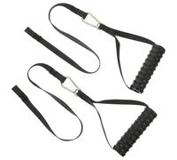 GRIRIW Exercise Band Handles with Nylon Chest Expander Grip, Training Strap Pair for Home Gym Strengthening, Pulling Rope Fitness Cable Machine Accessories