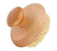 GRIRIW Exfoliating Bath Brush Sisal and Beech Wood Body Scrubbers Round Shape Lightweight Massage Brush Suitable for Skin Types in Household and Showers