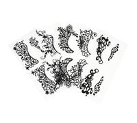 GRIRIW Eye Environmentally Material , Odorless High and Fiber Grade 5pcs Black Tattoo Stickers Creative Lace Design Friendly Adhesive Eye Liner for Masquerade