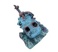 GRIRIW Fish Tank Landscape Aircraft Resin Craft 3d Creative Lifelike Details Not Easy to Break Fine Workmanship Underwater Landscape Decor