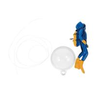 GRIRIW Floating Diver Decorative Ornament for Fish Tank Safe Materials Quick Installation Realistic Scuba Diver Figurine for Creative Aquarium Decor and Accessories