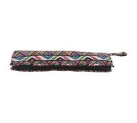 GRIRIW Foldable Fabric Pencil Wrap Roll with 6 Slots and Zippered Brush Pouch, Portable Vintage Style Calligraphy Brush Case for Artists and Students, for Writing and Daily Art Supplies