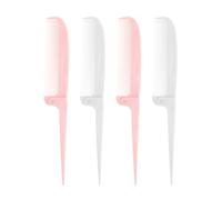 GRIRIW Foldable Tail Combs Set 4pcs Plastic Hair Parting Combs Suitable for Hair Types for Travel and Birthday Gifts