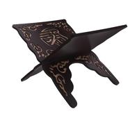 GRIRIW Foldable Wooden Quran Book Holder Prayer Shelf Adjustable Angle Display Stand for Muslim Holy Books Bible Organizer Rack Stable Decorative Home Bookshelf