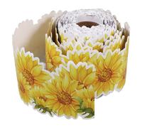 GRIRIW Green Leaf Bulletin Board Border Roll Tropical Floral and Eucalyptus Patterns, Jungle and Wildflower Classroom Trim for School, Office, and Blackboard Decoration, Boho Summer Theme