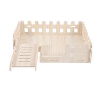 GRIRIW Guinea Pig Playpen Hamster Climbing Platform Wooden Toy Cage Landscape Decor Hamster Supply Exercise Balance