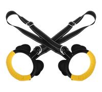 GRIRIW Gymnastic Rings for Home Workout with Adjustable 1M Steel Buckle Straps, Heavy Duty Pull Up Rings Set for ’S Exercise and Indoor Training