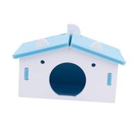 GRIRIW Hamster Bed Nest DIY Semi-enclosed Sleep House for Hamsters Pets Blue Cozy Hideout with Secure Fit and Ecological Design
