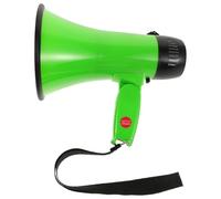 GRIRIW Handheld 25W Portable Megaphone with 240-Second Recording, Green Loudspeaker Bullhorn for Cheerleading and Emergency Use Outdoors, Powered by 4 Aa Batteries