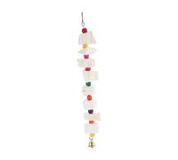 GRIRIW Hanging Calcium Supplement Chewing Toy for Parrots Bone Bird Plaything Natural Material Fun Beak Grinding Accessory for Cockatiels Budgies and Other Birds