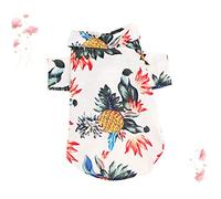 GRIRIW Hawaiian Style Dog Shirt Fashion Pet Blouse Summer Dog Dress Stylish Puppy Clothes (size)