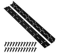 GRIRIW Heavy-Duty 1000mm Long Black Iron Piano Hinges 2 Pcs with Screws for Chairs and Wooden Boxes