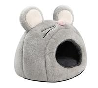 GRIRIW Hooded Pet Bed Guinea Pig House Cuddle Sack Bunk Beds for Hamster Hideout Nest Plush Cotton Velvet