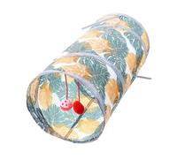 GRIRIW Indoor Cat Tunnel Play for Kittens and Cats Printed Double-entry Design for Exercise Hide and Rest Enriches Pet Life and Provides Warm Cozy Nest