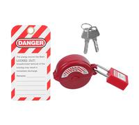 GRIRIW Industrial Outdoor Valve Lockout Device Set 25-64mm Diameter Gate Valve Lock for Hose Bib and Cylinder Safety