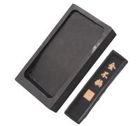 GRIRIW Inkslab for Writing and Grinding with Rectangular Natural Stone Calligraphy Inkstone and 1 Liang Ink Stick Set for Chinese Painting and Calligraphy Supplies