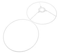 GRIRIW Lampshade Frame 25Cm Metal Wire Shade Ring Set 2Pcs DIY Lamp Shade Holder for Table Lamp Ceiling Light Fixtures