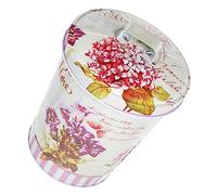 GRIRIW Large Capacity Snack Storage Box Lid European Flower Pattern Candy Tin Sturdy Metal Container for Cookies and Treats for Parties and Events
