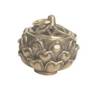 GRIRIW Lotus Aromatherapy Balls Pendant Sachet Holder Openable Copper Locket Diffuser Necklace for Women Diy Hanging Aroma Jewelry Accessory