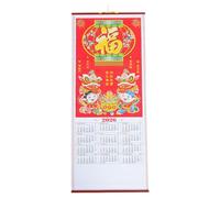 GRIRIW Lunar Feng Shui Wall Calendar with Horse Zodiac Traditional Chinese Scroll Art for Daily Date Tracking Cultural Elegance and Fortune Blessings in Home and Office Spaces