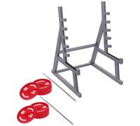 GRIRIW Mini Barbell Organizer Squat Rack Pen Holder Heavy Duty Dumbbell Desk Accessory for Office and Home Gym Decor Fitness Enthusiasts Stationery Stand with Weightlifting Theme