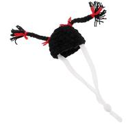 GRIRIW Mini Knitted Hamster Hat Double Ponytails, Small Pet Costume Accessory for Guinea Pigs and Tiny Animals, Cute Headwear for Halloween and Daily Use