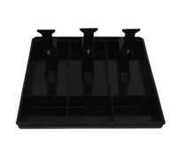 GRIRIW Multi Compartment Cash Register Insert Tray for Cash Drawer Organizer Three Compartments for Bills and Coins for Supermarkets and Small Business Pos Systems