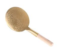 GRIRIW Multi-Function Brass Tofu Serving Scoop with Handle Integrated Molded Ladle for Rice and Bean Curd Fall-Resistant Kitchen Spoon for Cooking and Serving