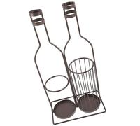 GRIRIW Multipurpose Wine Storage Rack Metal Wine Bottle Holder for Organizing Corks and Displaying Bottles for Home Bar and Restaurant Decor