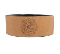 GRIRIW Natural Cork Yoga Wheel for Back Relief and Flexibility Ergonomic Pilates Roller for Stretching Balance and Muscle Support in Yoga Training Fitness Supply