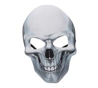 GRIRIW Neon Skull Mask Scary Skeleton Costume Glow in The Dark Full Head Halloween Accessory for Men Women