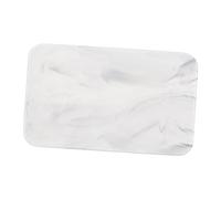 GRIRIW Nordic Style Ceramic Chopping Board and Rectangular Marble Pattern Serving Tray, 10-inch Grey Fruit Dessert Breadboard for Western Food and Sushi Presentation