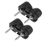 GRIRIW Nylon Deck Hardware Boat Rope Clam Cleat 2pcs for Sailing Rope | Black Minimalist Design, One Handed Control, UV Resistant Nylon, for Dinghy Sailors, Docks and Canoe Outfitting